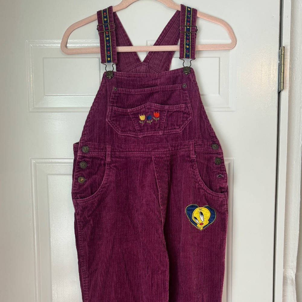 Vintage Courduroy Tweedy Bird Overalls